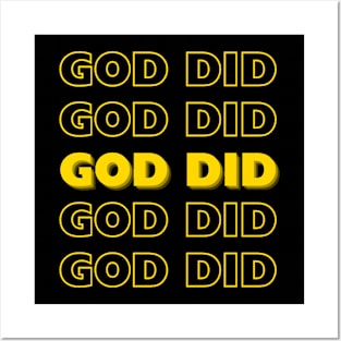 God Did | Motivational Phrase | Religious, Motivational Posters and Art